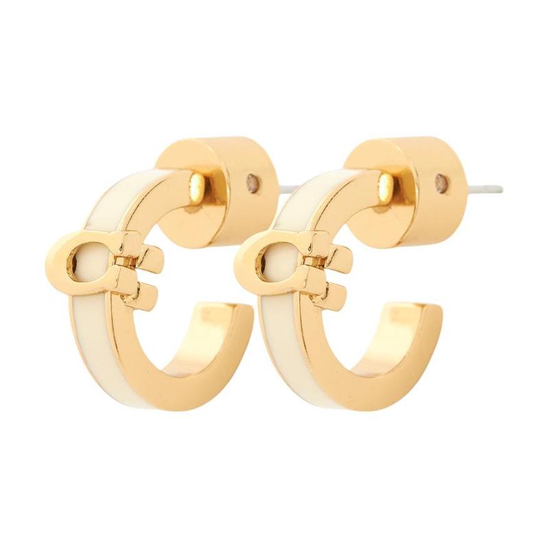 COACH Simple and Unique Design Brass Earrings Women s Gold