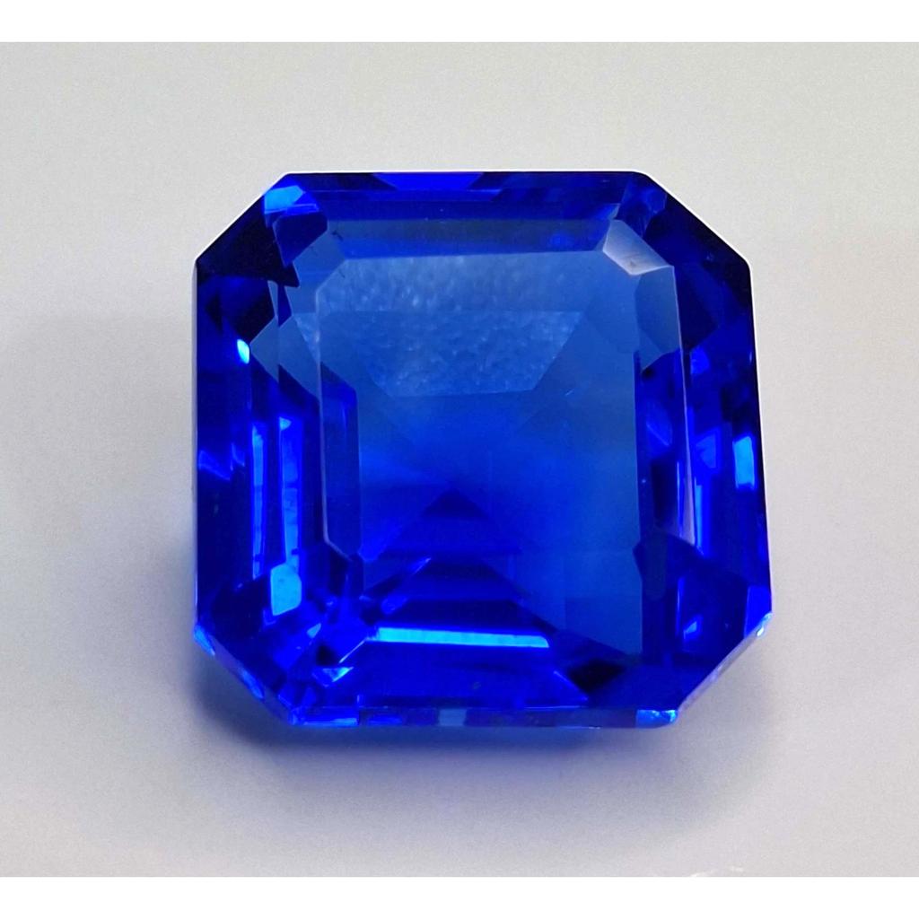 Natural Royal Blue Sapphire Asscher Cut 21-23 Ct Beautiful Certified Gemstone