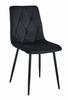 Libra Chair - Black Velvet / Black Legs X 2
