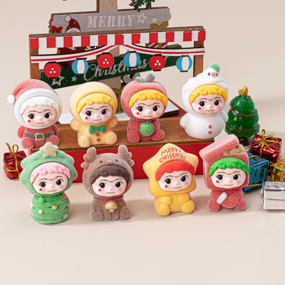 8pcs/Set Christmas Wakuku Action Figure Toy Mini Figurine Desktop Decoration Model Ornaments Toys Boys Girls Christmas Gifts
