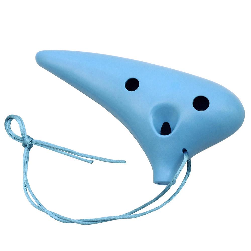 12 Hole Pottery Flute ABS Plastic Ocarina Musical Instrument with Carrying Bag Accessories for Music Lover and Beginner