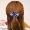 NEW Rhinestones Flower Hairpin Hairpin Spring Clip Ponytail Clip Headwear