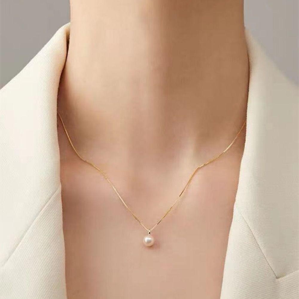 Women Pearl Pendant Luxury Clavicle Choker Korean Style Necklace Pearl Necklace Fashion Necklace
