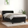 Exclusive House - Slatted Bed Base with Mattress Black 90x190 Cm Velvet
