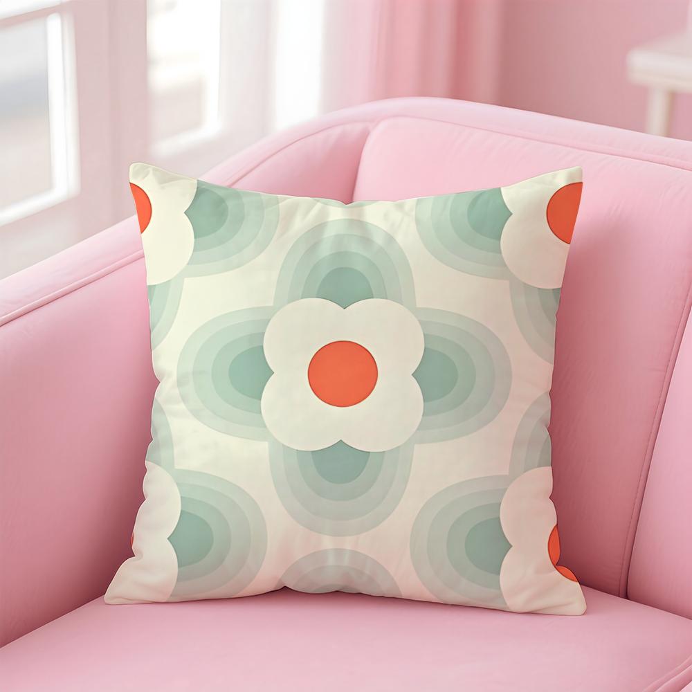 Aesthetic Art O-Orla Kiely Flower Stem Pillow Case Anti-dustmite Pillowcase Invisible Zipper Silky Short Plush Sofa Cushion Cove