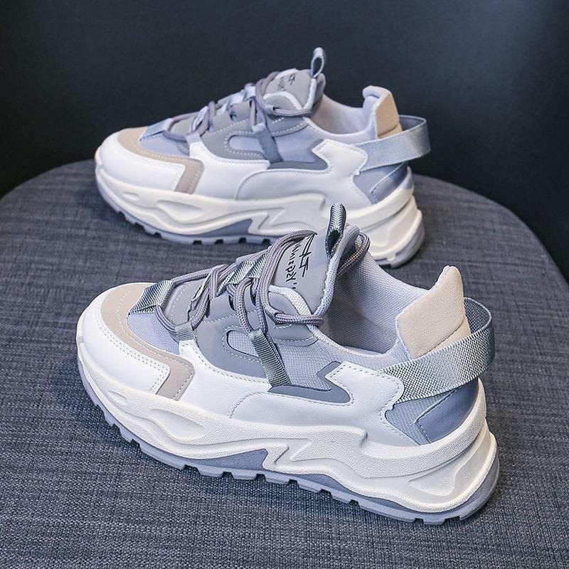 Dad shoes 22 spring new thin thick soles increase student thin sports casual shoes