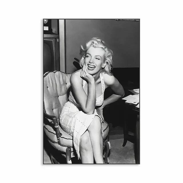 Classic Black & White Canvas Poster Polished Wall Art Print Nice for Bedroom Beauty Room Decor & Makes Home Decoration Stand Out