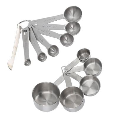 12 Pcs Stainless Steel Measuring Cups Spoons Set Kitchen Measuring Tools for Cooking Baking
