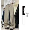 2025 Autumn/Winter European Cotton Velvet Wide-Leg High-Waist Drape Pants for Women
