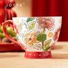JOYYE Lebendige Blüte Handbemalte Keramiktasse