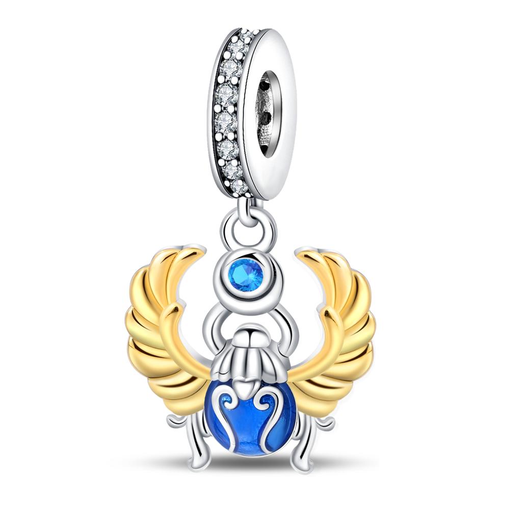 copper Golden Charm Crown Family Tree Safety Chain Hollow Bead Charms Compatible With Authentic Bracelets Women Jewellery Do It Yourself