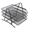 Document Basket Three Layers Reticulated Desktop Organizer for Store  Size Paper Folders Stationer