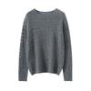 2024 Women's Cashmere Silk Knit Sweater - Hollowed-Out Long Sleeve Autumn/Winter Top