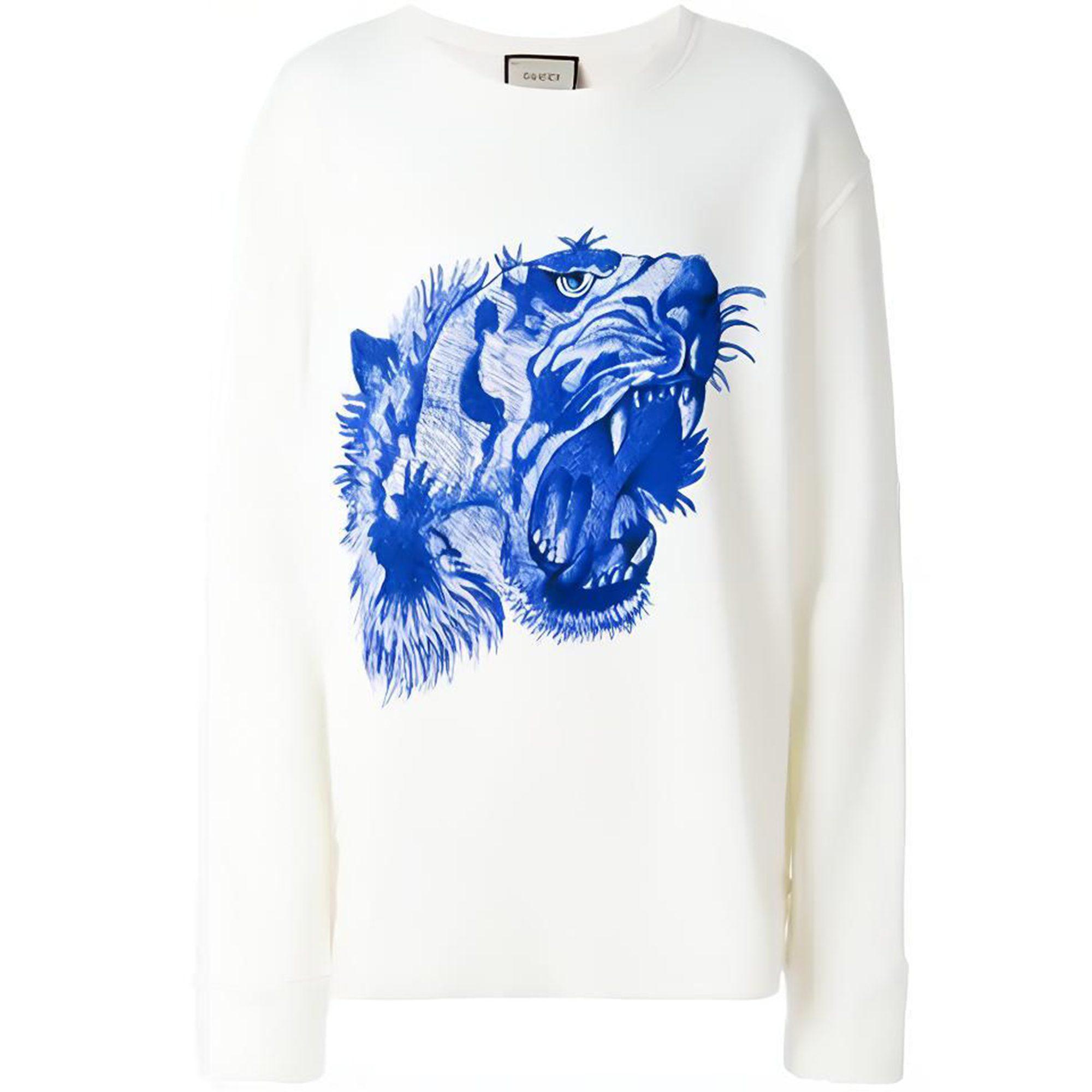 GUCCI Sweatshirts Men`s White Crew Neck