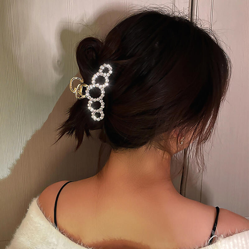 Shiny Pearl Cubic Metal Updo Hair Clip Hair Pin