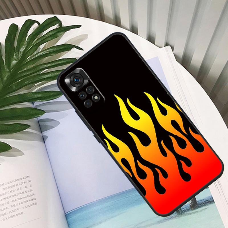 Blue Red Flame Fire Funda For Xiaomi Redmi Note 13 10 11 12 14 15 Pro Plus Case For Redmi 15C 12C 13C 14C 10C 15