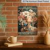 2D Flat, "BE KIND TO YOUR MIND" Floral Butterfly Metal Aluminum Sign - Retro Mental Health Wall Decor, Home Decor, Bedroom, Living Room, Office, Wall