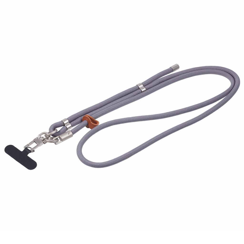 Handy-Umhängeband mit verstellbarer silberner Schnalle, Nylon-Handyband mit Befestigungslasche, Gesamtlänge: 140 cm