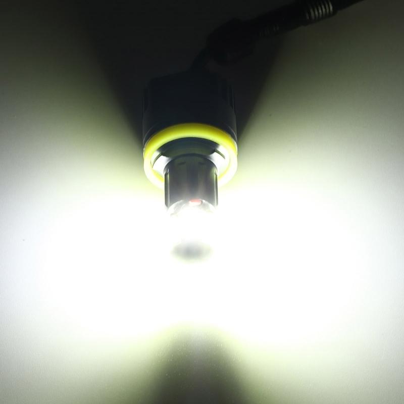 6 Sided H8 LED Angel Eyes Headlight 120W 6000K White Lights Double Cooling System For E90 E92 E60 E70