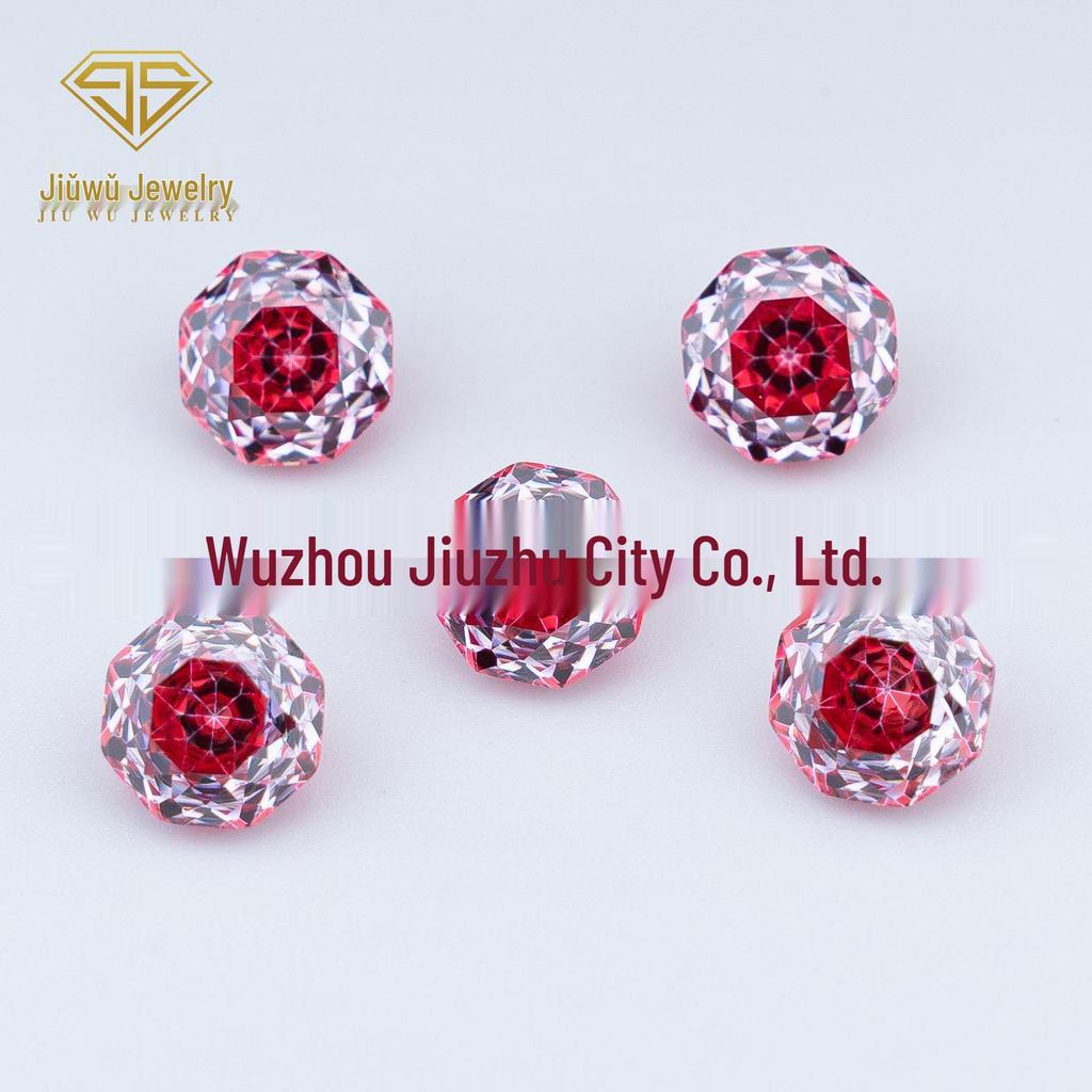 4-8mm Gradient Rose-Cut Two-Tone Soft Core Zircon Millennium Rose