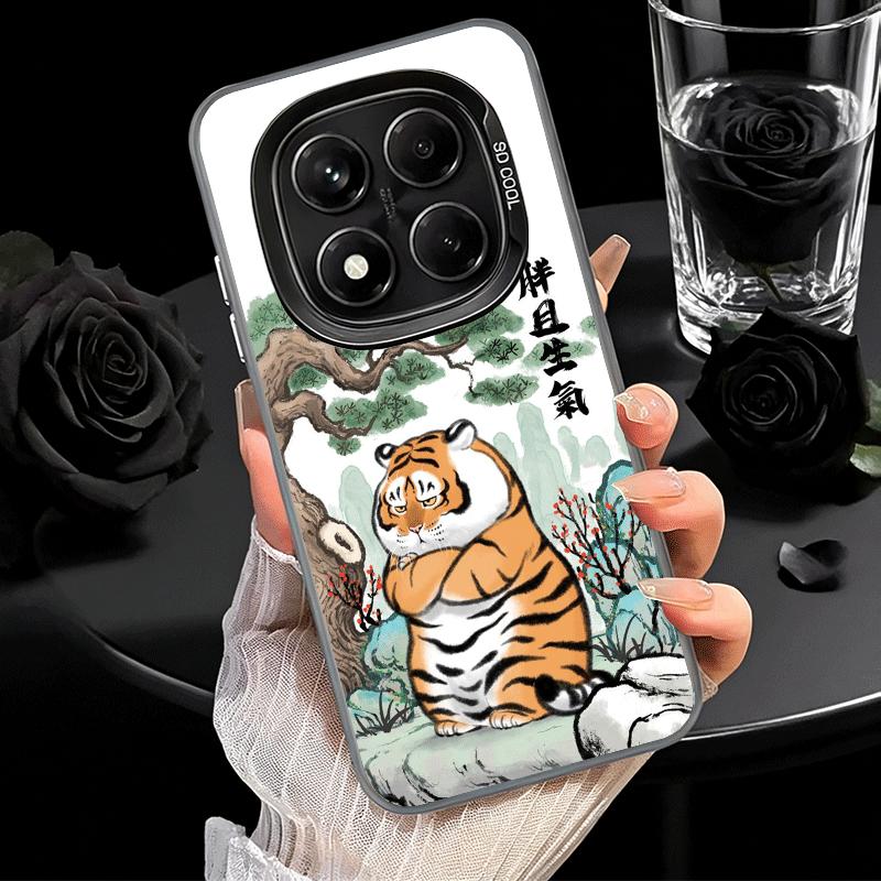 Cartoon Fat Tiger Funny Shockproof Phone Case for Xiaomi Redmi Note 15 14 13 12 Pro Plus 11 11S 11T 5G Cover Anti Fall Fundas