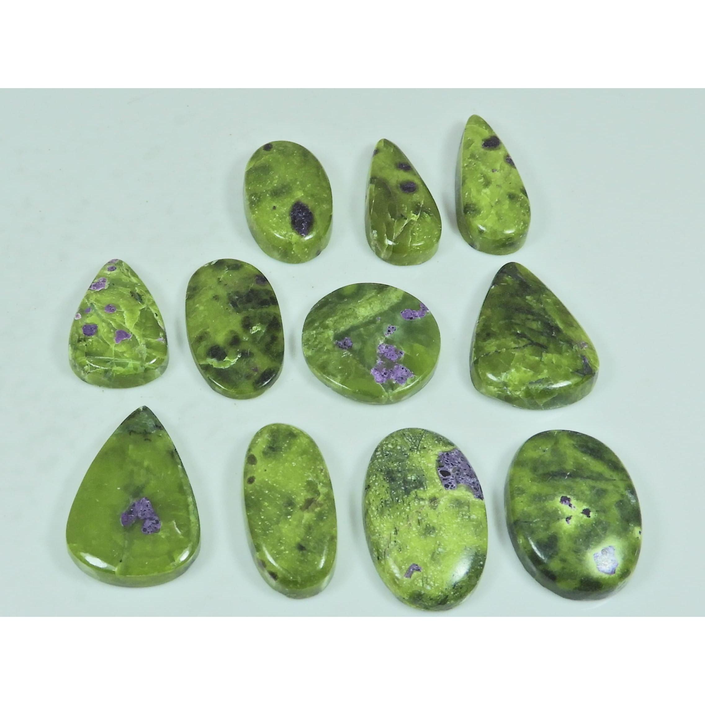 11Pcs Natural Atlantisite Mix Shape Cabochon Loose Gemstone 150Cts. Lot C-2968