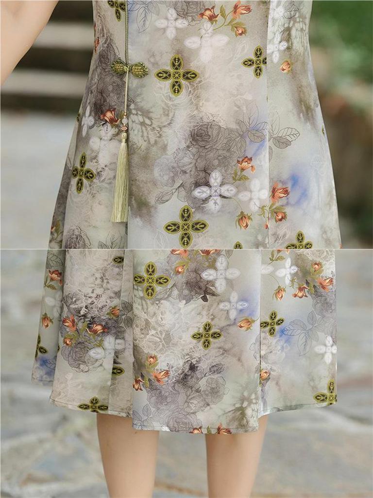 Elegant 2026 Summer Dress for Stylish Mid-Aged Women - Dignified, Generous Short-Sleeved Design