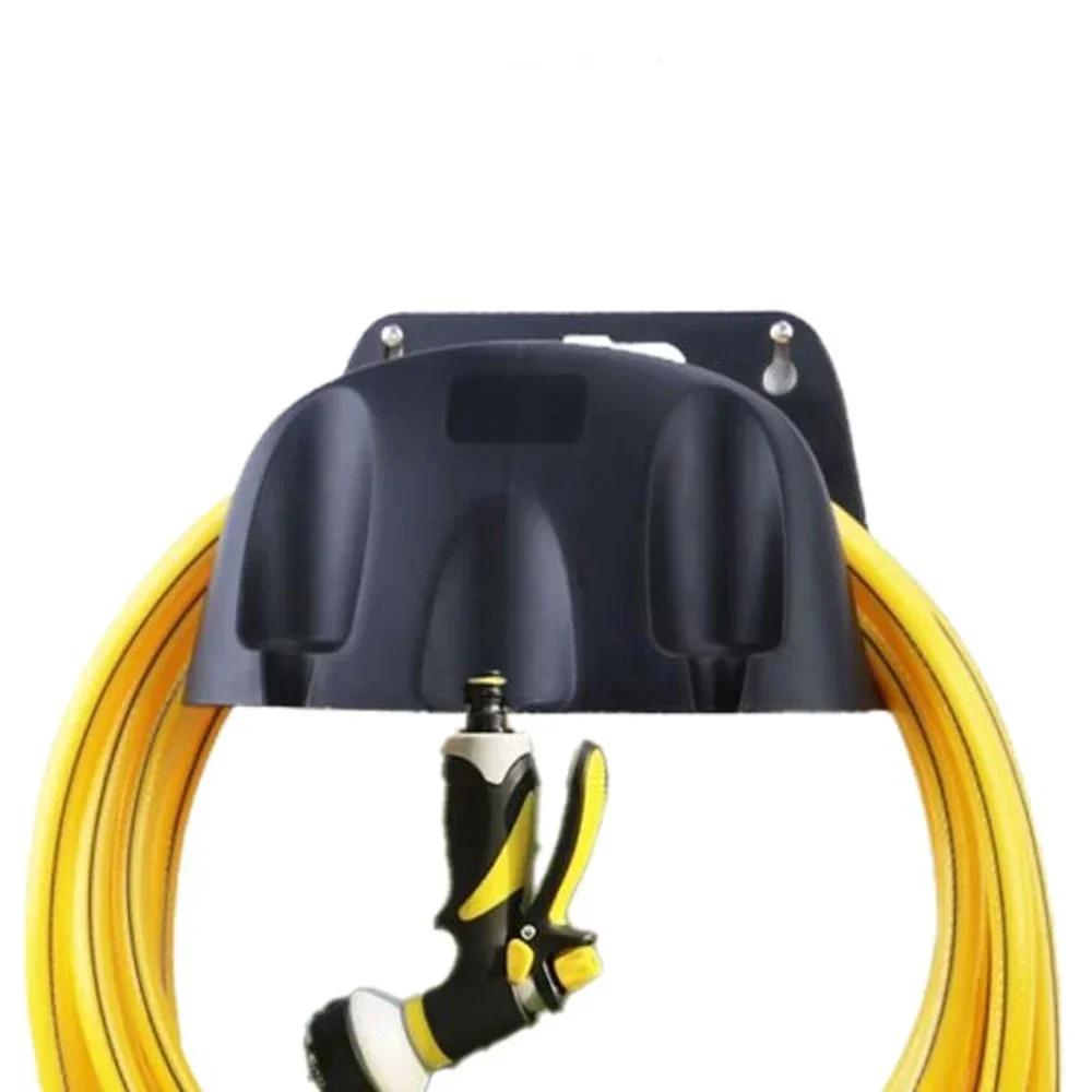 Garden Water Hose Holder, Wall Mount Hose Hanger, Heavy Duty Water Pipe Winding Fram, Hose Storage Organizer for Outdoor Yard