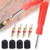 1/100PC Car Tire Valve Core Tool Set Plastic Handle Removal Tools Wrench Screwdriver Wrench Core Tire Repair Hand Tool for Car