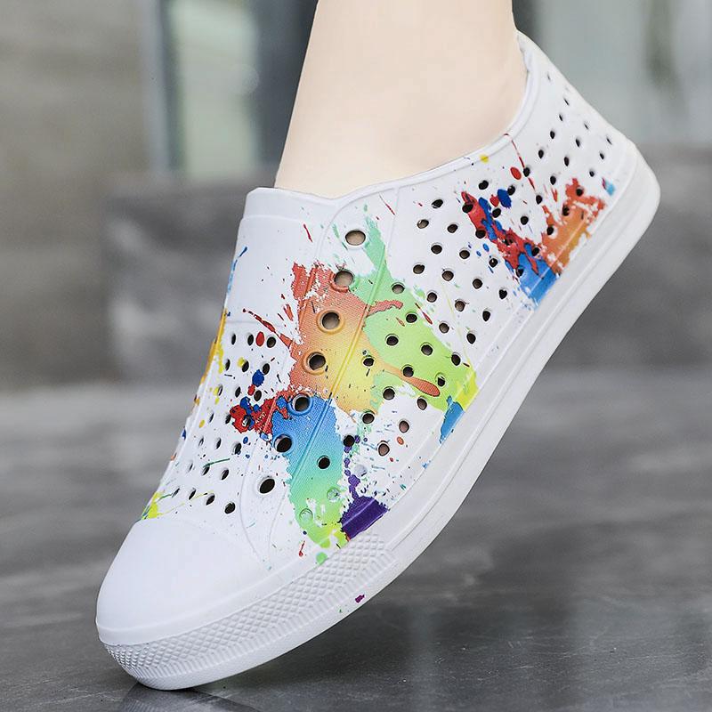 Mode Neue Mode Herren Sandalen Bunte Freizeitschuhe Herren Hausschuhe Outdoor Indoor Designte Persönlichkeit Herrenschuhe Sommer Rutschfest