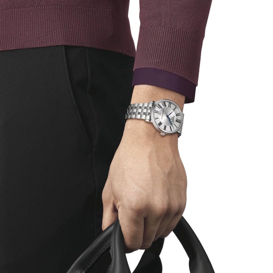 TISSOT Carson Premium Automatic Ladies' Watch with Bracelet [Official Import] T1222071103300, Silver Dial