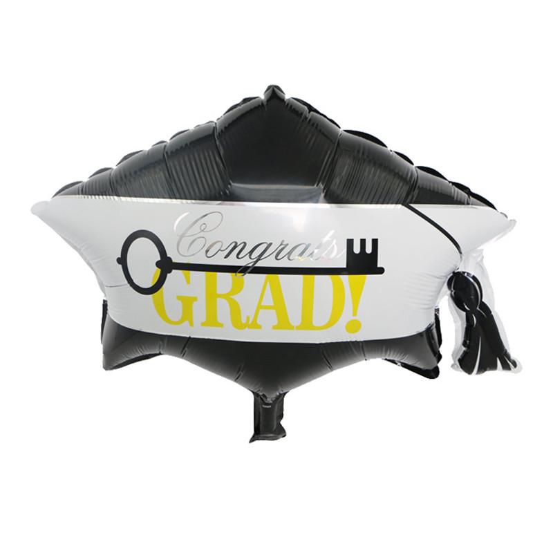 1pcs Cute Smiling Face Doctor Cap Foil Balloons Doctor Hat Balloons Kids Toys Graduation Party Decor