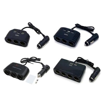 120W 2 USB+1 USB C PD Port Lighter Socket Splitter Adapter Fast Charging Adapter for Cellphone Tablets Earphone