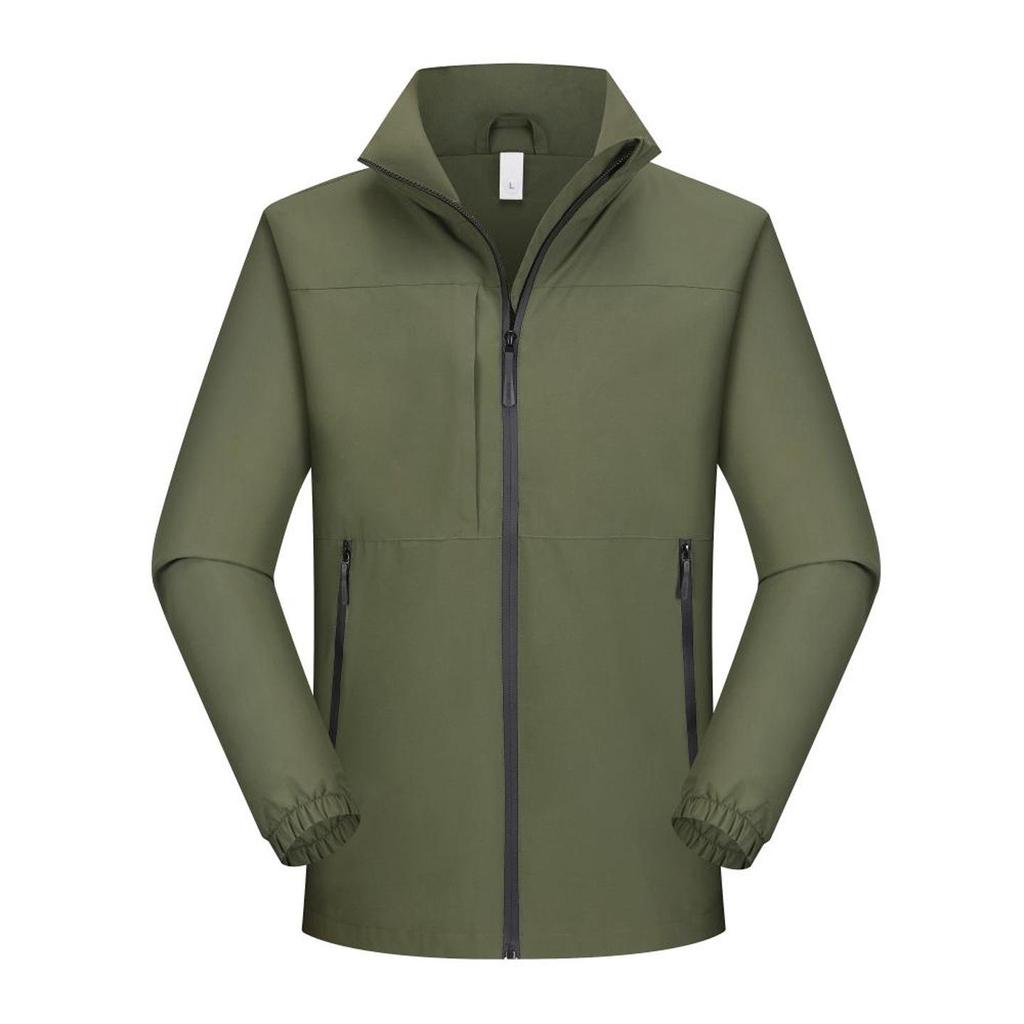 Unisex Windproof Stand Collar Business Jacket - Customizable Logo