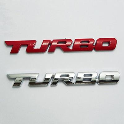 Cool 3D Alloy Turbo Car Metal Letter Emblem Motorcycle Badge Sticker Decal Decor
