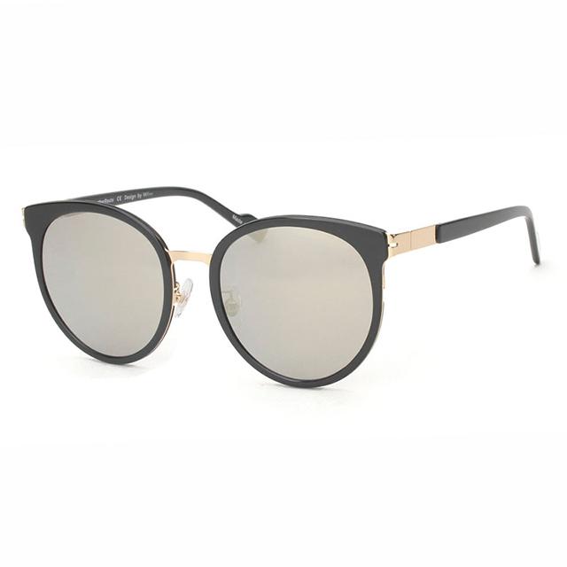 Eonadeoluteu Metal Combination Sunglasses Mayke Round Mirror