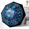 Futuristic Fish Mandala Pattern Umbrella, Portable and Foldable Design, 8 Ribs, a Casual Accessory for Halloween, Christmas, and Birthday Gifts.