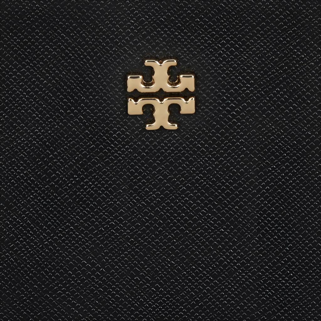 Tory Burch Logo Underarm Bag With Zipper Closure Women Handbags Black 171577-001