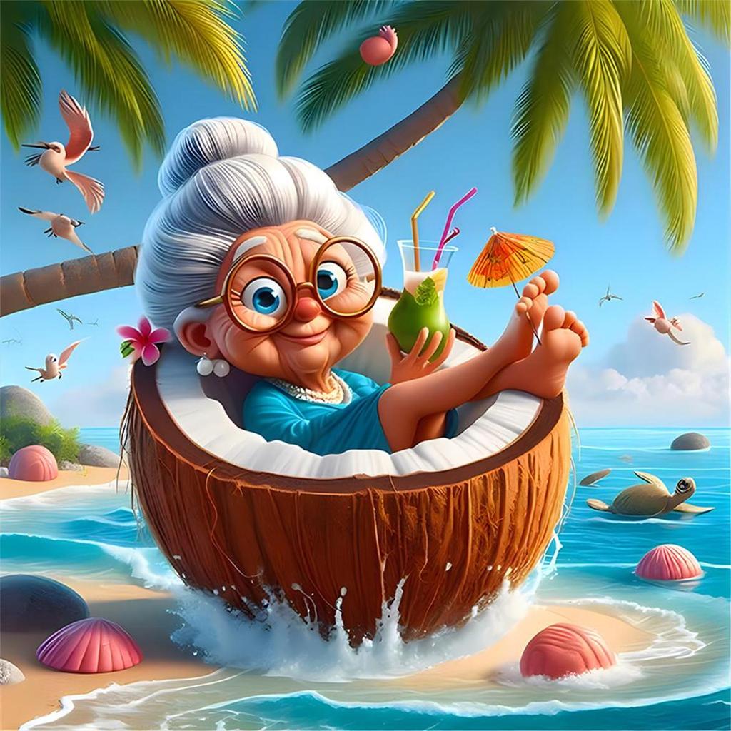 5D DIY plná kulatá vrtačka Diamond Painting Girl Kit Home Decor Art Craft