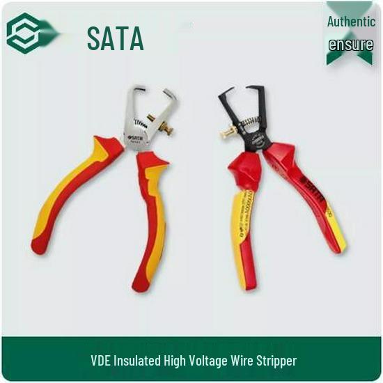 Sata VDE Insulated High-Voltage 6-Inch Stripping Pliers (70141/G Series 72630) 70141