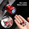 For b4Car Styling Metal Car Tire Valve Caps Dust Prevention For VW GTI Polo Golf MK7 Passat Tiguan Jetta T-ROC Touareg CC ID.3 Arteon