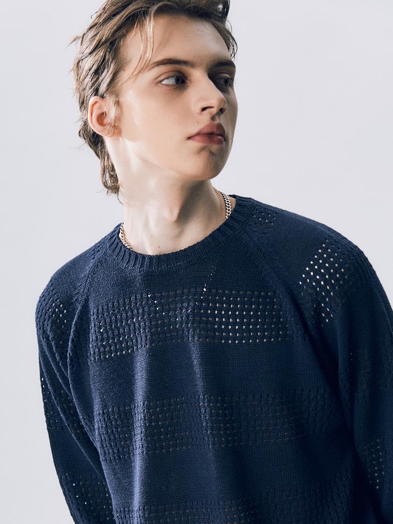 EDWARDMAX Morina Long Sleeve Knitwear Navy