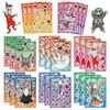 8-Sheet Cartoon Character Make-a-Face Puzzle Stickers - Waterproof Handmade Toy