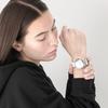KLON Skeleton Clear Transparent Leather Strap Wristwatch Matching Unisex Stylish Simple KLON INVISIBLE UNIVERSAL SHAPES 38mm [Pair Watches] Men's