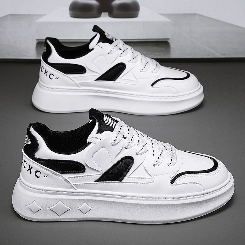 Men's Shoes Summer Trend Versatile Low-top Casual Board Shoes Student Sports Thick Sole Heightening Small White Tide Shoes Internet Celebrity Shoes