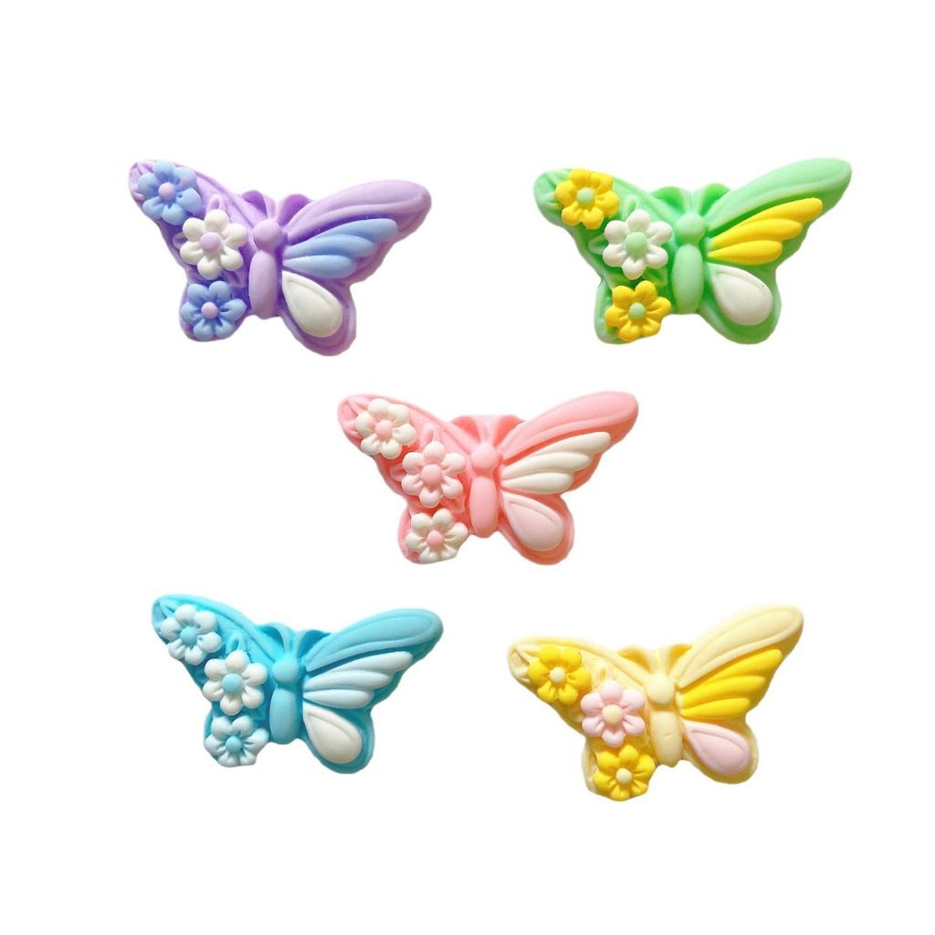10 Large Butterfly Shaped Resin Flat Back Kabochin Scrapbook  DIY Decorative Accessories Hairpin Decoration