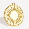 6pcs Real Gold Plated Sun Moon Star Charm Cross Stainless Steel Charms For Jewelry Making Supplies Flower Heart Handmade Pendant