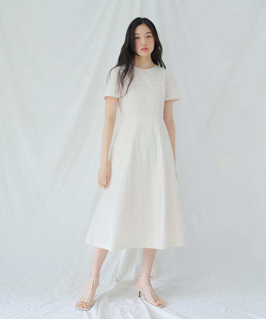 PAUL&ALICE Bustier Detailed Dress / Cream