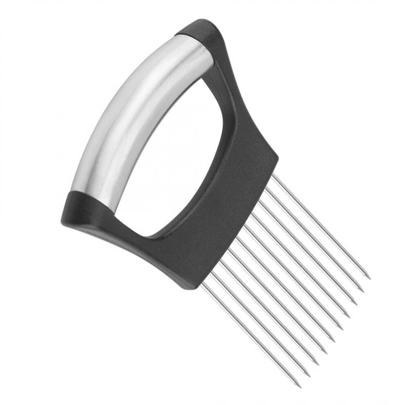 Langlebiger Edelstahl-Zwiebelhalter mit 10 Zacken für einfaches Schneiden