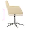 Dining Room Chairs 2 Pcs Swivel Cream Fabric